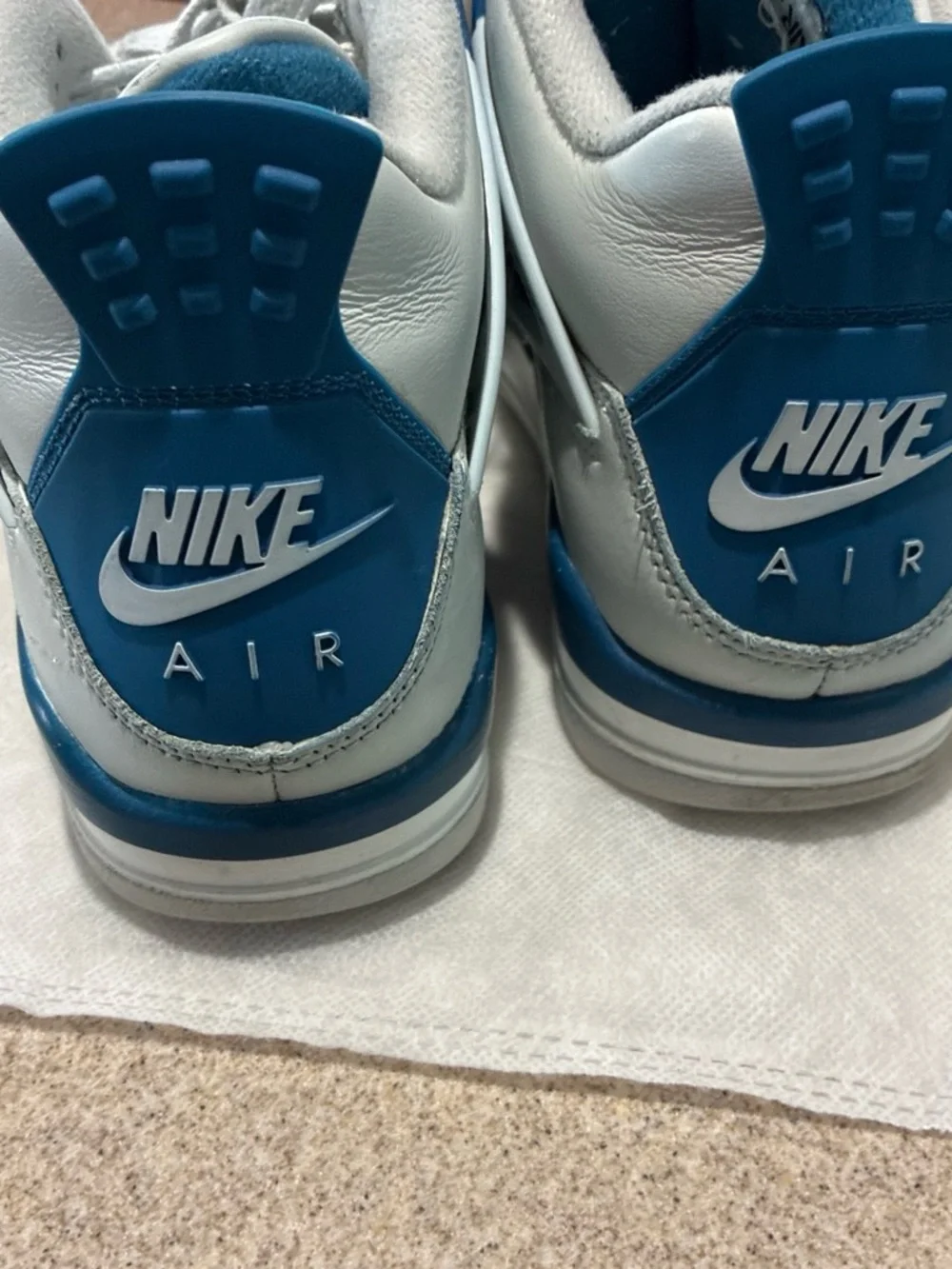 Nike Air Jordan Kids White and Blue Retro Basketball Sneakers